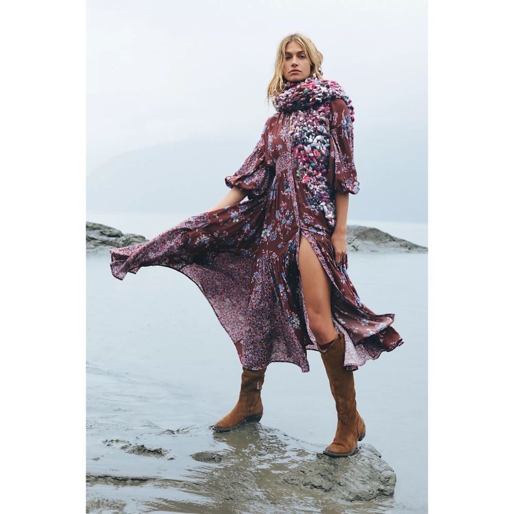 Free People Prairie Punk Shirtdress
